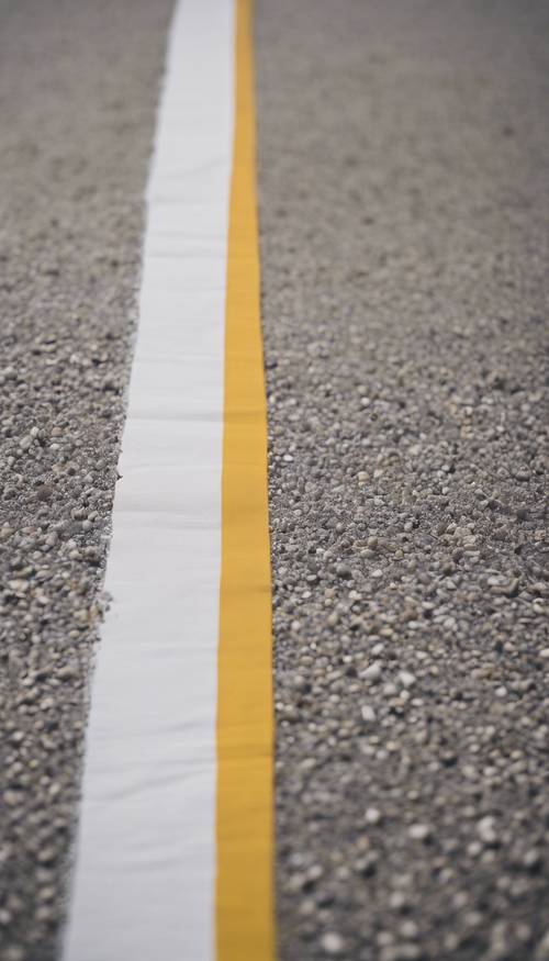 A yellow stripe running diagonally across a white canvas