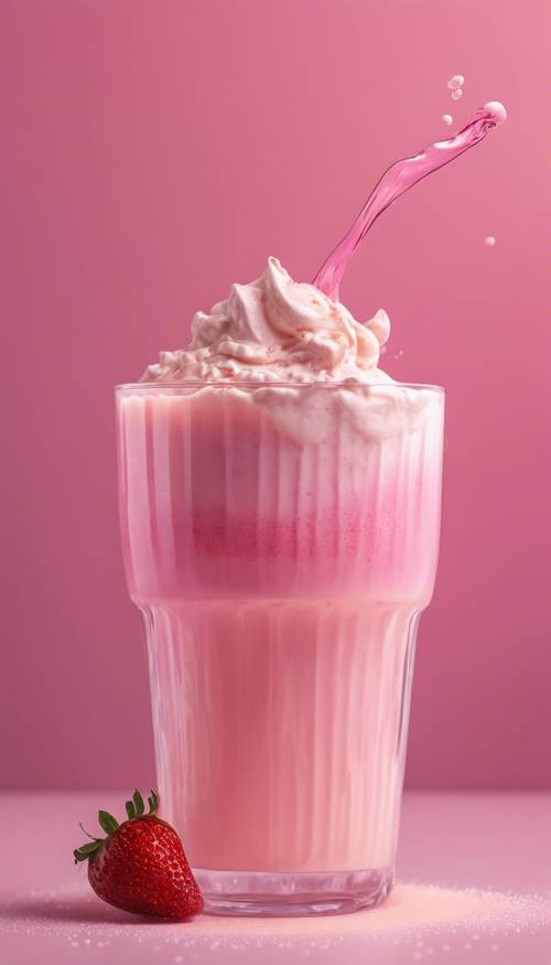 粉紅色漸層看起來像草莓牛奶與奶油混合。