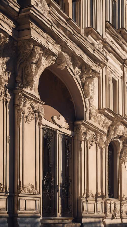 Детальное взаимодействие теней и света в архитектурном стиле барокко.