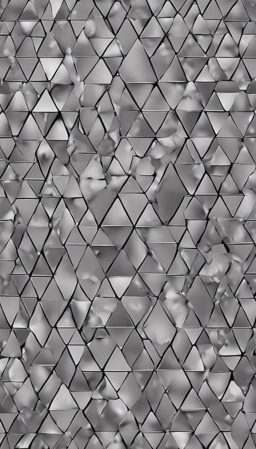 Un arte abstracto con patrón de diamantes grises de inspiración minimalista.