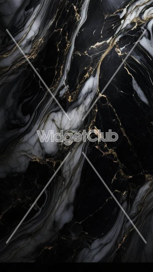 Elegancki czarno-złoty marmurowy wzór