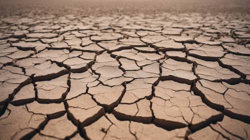 Citas estéticas vistas en los patrones de suelo agrietado en un desierto seco.