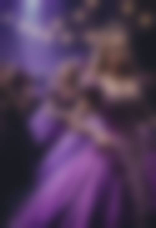 ゴシック時代の華やかな舞踏会を思わせる紫のゴージャスなドレスを着たダンサーたち - 壁紙 壁紙 [1172b6cad4e1417ea8c2]