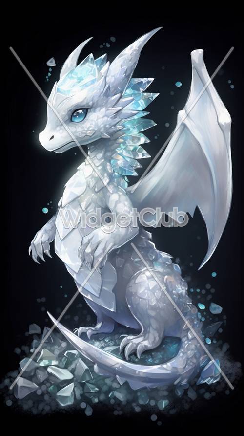Dragon de cristal au clair de lune