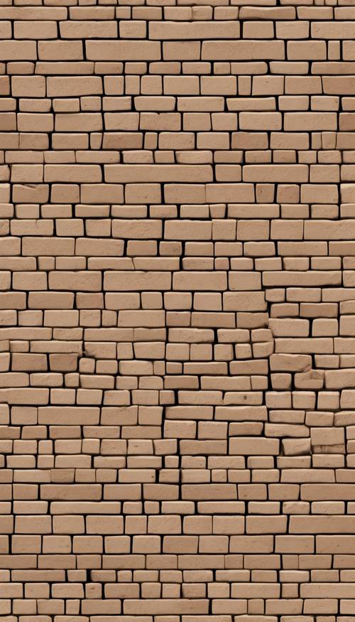 Um padrão perfeito de tijolos castanhos.