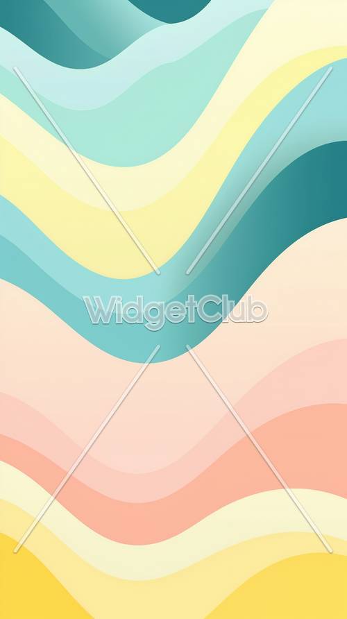 Diseño de ondas coloridas para tu pantalla