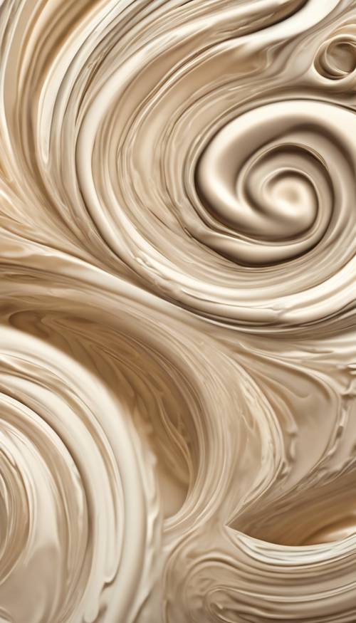 A harmonious display of cream tones, abstracted into a seamless swirl pattern. Behang [8bc2c6f2c25047819b7e]