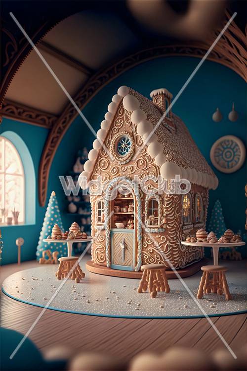 Enchanting Gingerbread House Scene