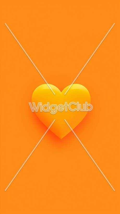 trái tim màu cam Hình nền [acf7afe8acd34feeb427]