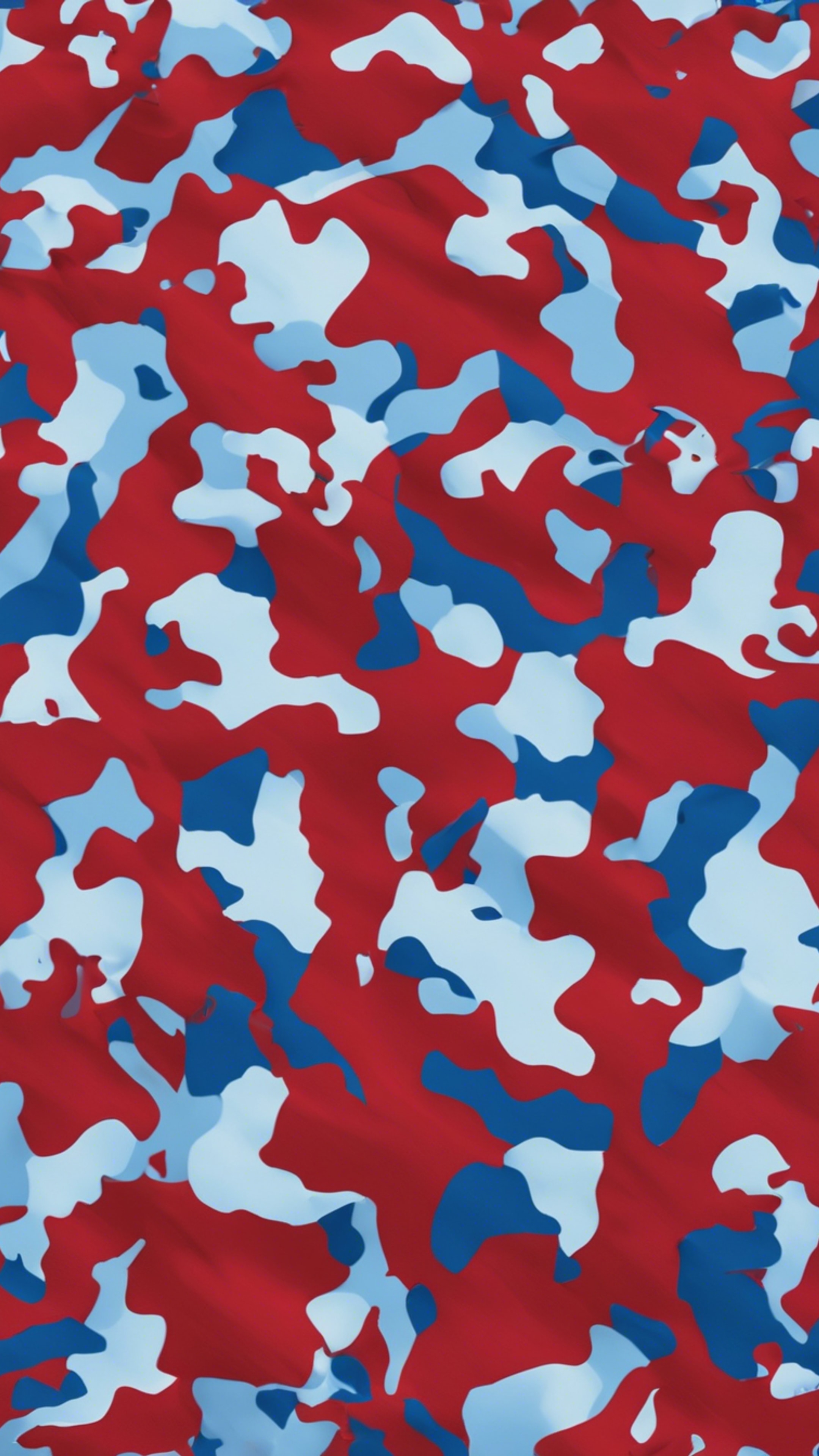 A seamles pattern of red and blue camouflage. Papel de parede[edd7b72010f24e93b1c5]