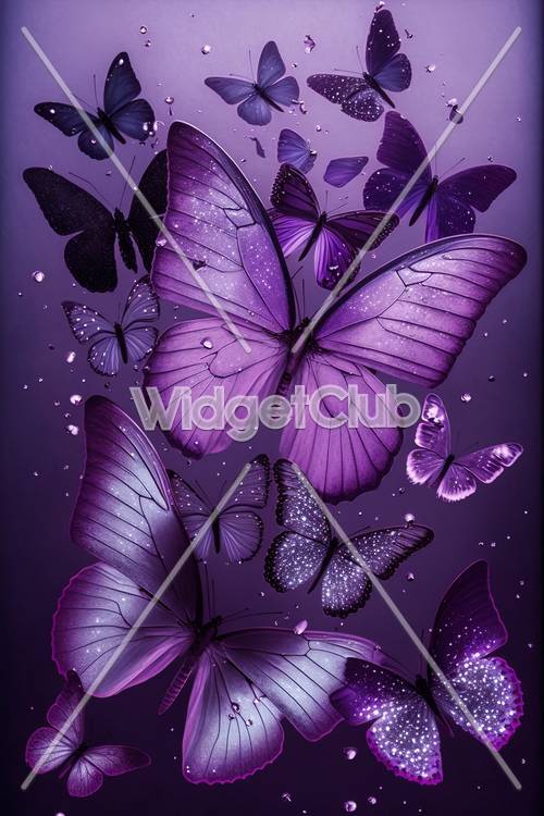 紫色蝴蝶为您的屏幕带来魔力