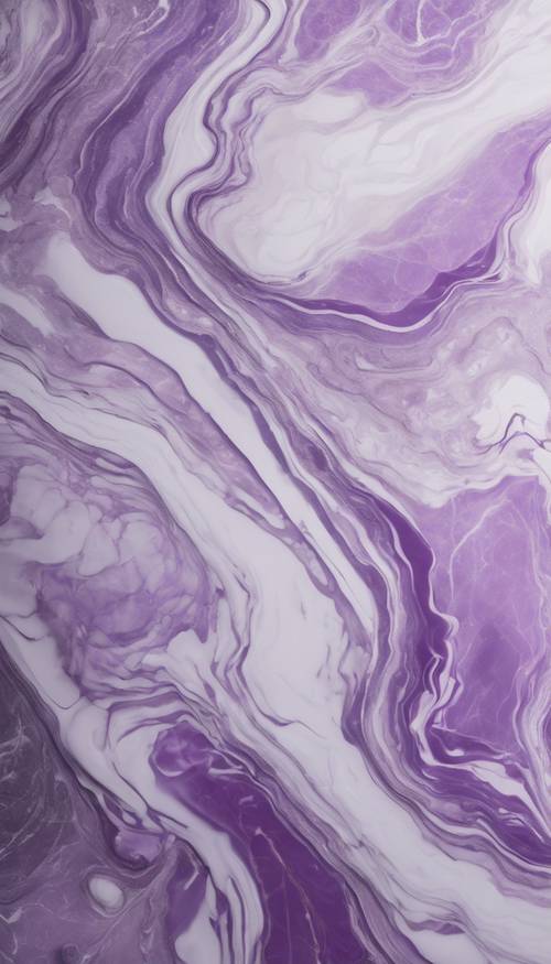 鲜艳的紫色和冰白色的大理石纹理，交织在一起，形成一场优雅的舞蹈