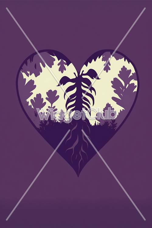 Heart Shaped Nature Design Background