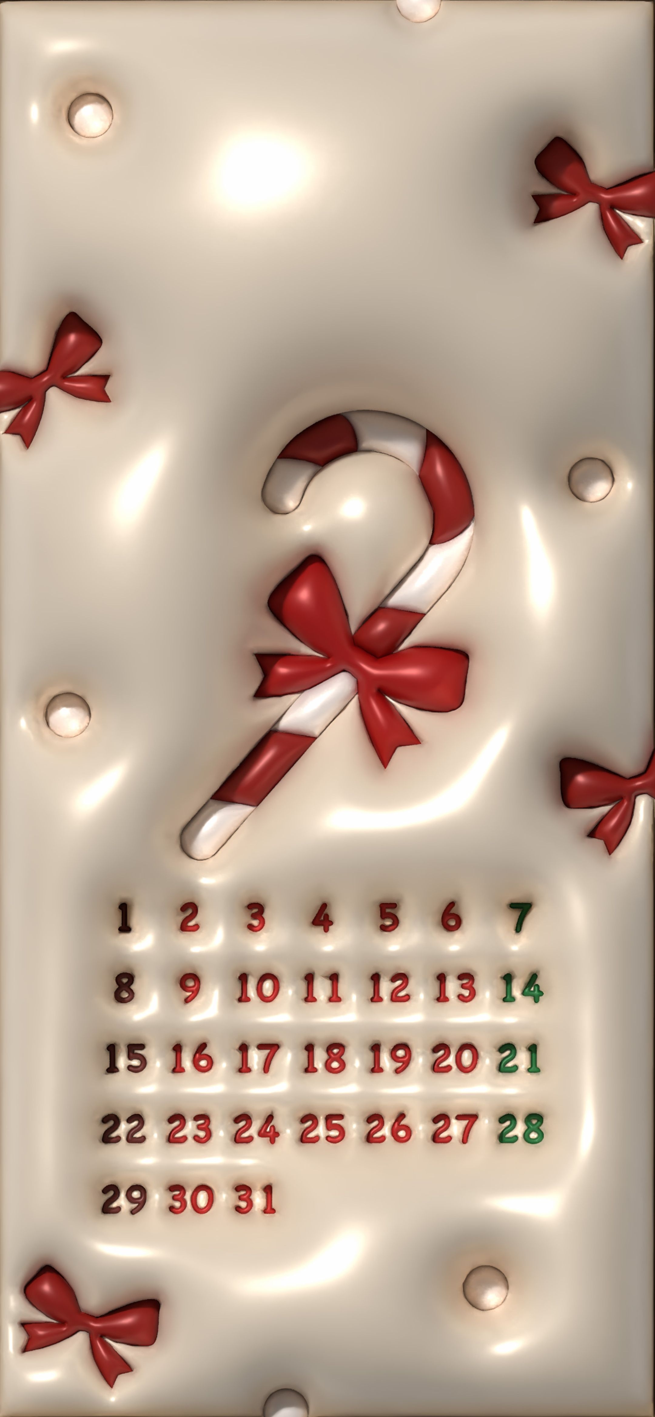 Candy Cane Numbers for December Days Wallpaper[4af7ce0d0cf0443e884c]