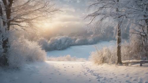 El mes de enero como cuadro de paisaje invernal.