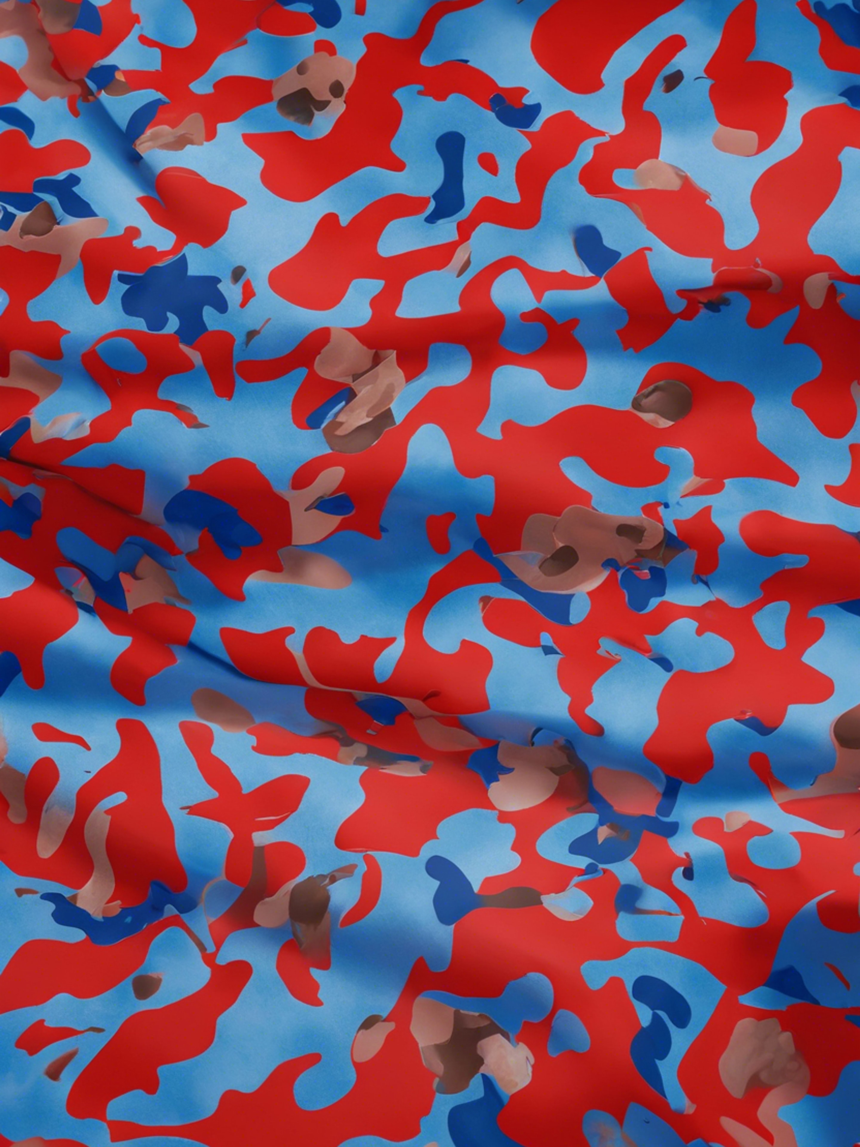 High-quality red and blue camouflage wrapping paper. Tapeta[4b47f7d82a744ca8b045]