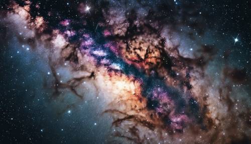 Một hình ảnh ngoạn mục về dải ngân hà với sự pha trộn của màu sắc rực rỡ trên bầu trời đêm đầy sao.