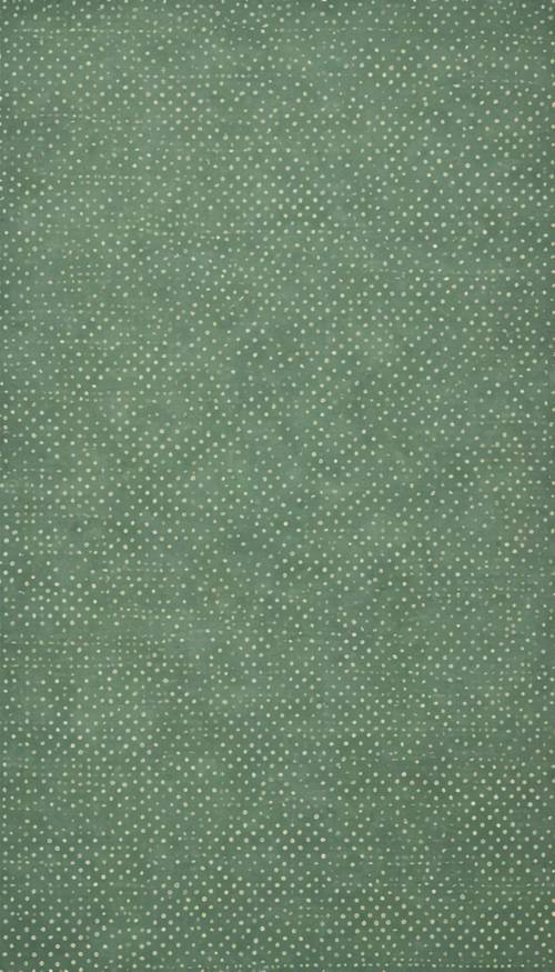 Invisibly small polka dots on a sage green canvas