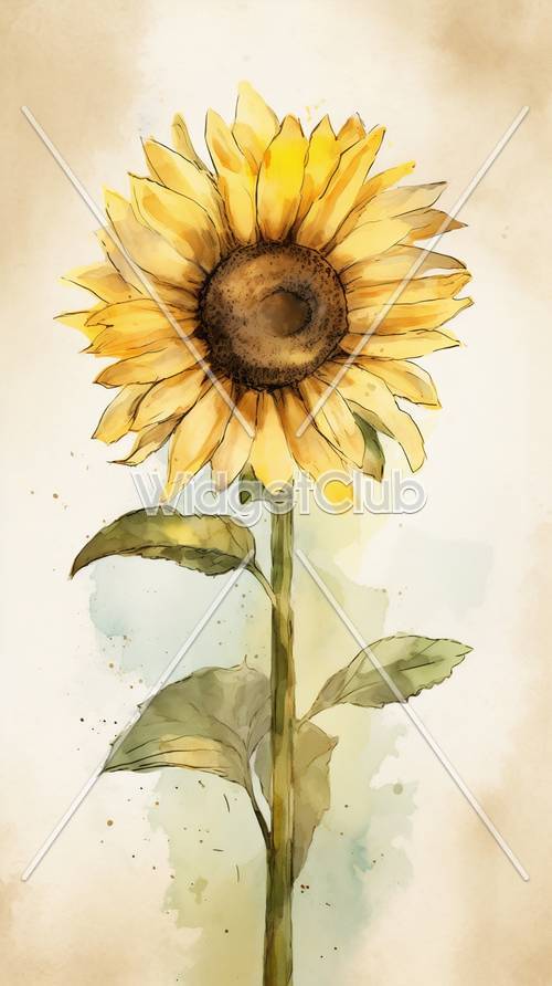 Yellow Sunflower Wallpaper [c4e4a6e9e37148b59a1e]
