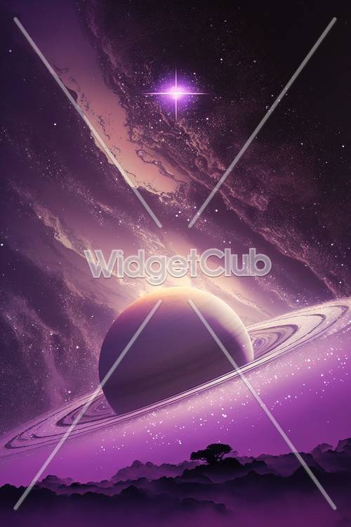 Purple Space Journey Background