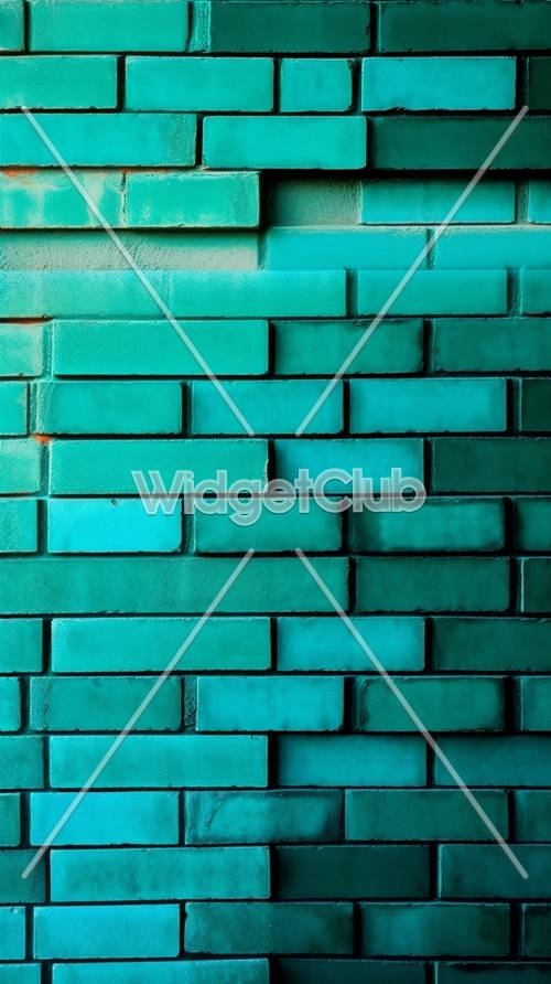 Teal Brick Pattern for Your Screen Papel de parede[0d99a8d9174a4a79a12d]