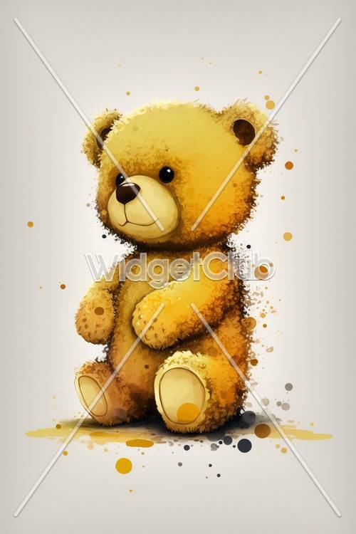 Cute Teddy Bear Illustration Perfect for Kids