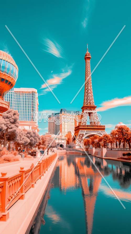 Paris in Vegas: Colorful Dreamlike Fantasy City
