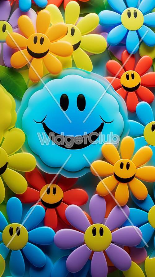 Happy Smiling Flowers for Kids