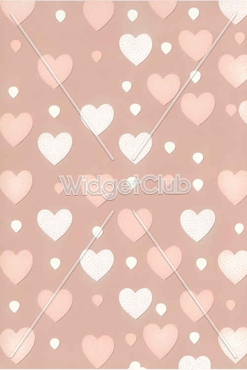 Cute Pink Hearts Pattern for Kids Wallpaper[b5e19fdd66464364aa36]