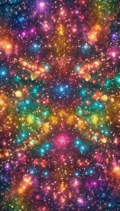 A dazzling kaleidoscope of rainbow glitter shining brightly. Tapeta [fe1dfdaa14ad4df7ba79]