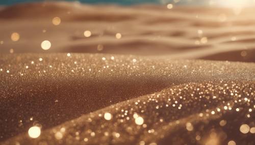 Fields of tan glitter offering a sensation of a sandy desert. Tapet [18d1e2d6220149008ea6]