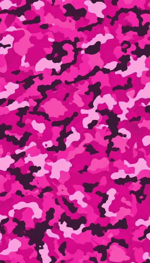 Ein nahtloses Muster aus leuchtend rosa Tarnfarben, wie es traditionell vom Militär verwendet wird.