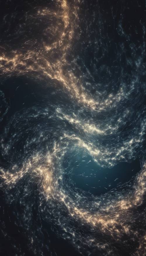 An abstract image of a dark, stormy night sky filled with swirling patterns. Ταπετσαρία [fddf3d69149d42e982ee]