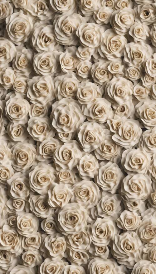 Continual pattern portraying chic rosettes of cream leopard. Тапет [95359df64b5e4186baa1]