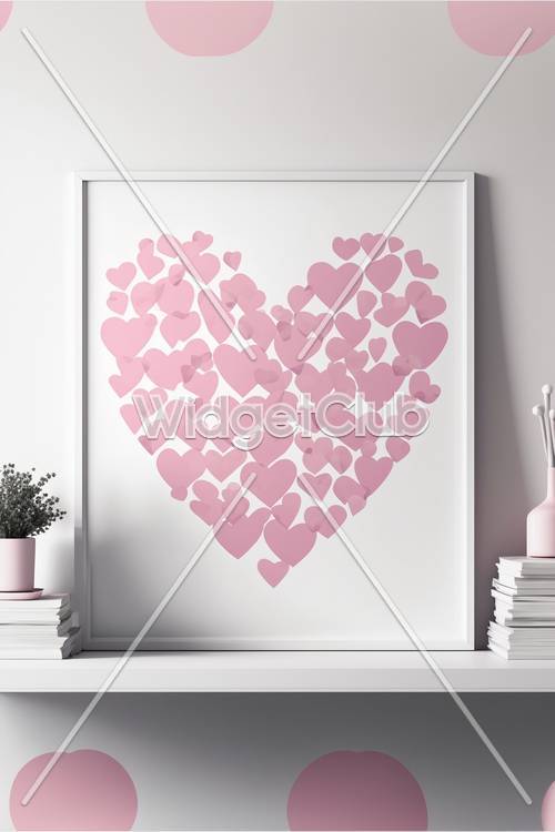 Pink Heart Love Display
