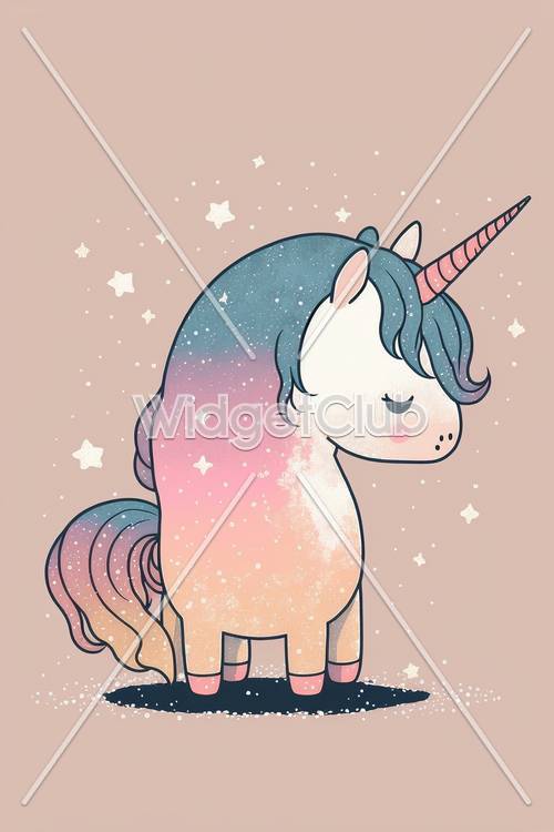 Magical Unicorn Under Starry Sky