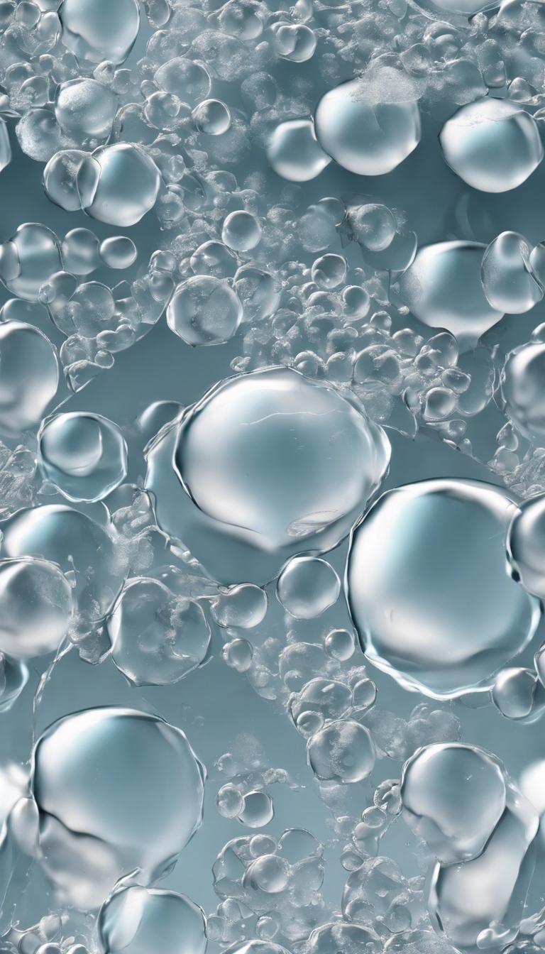 Seamless pattern of bubbles trapped in ice. Wallpaper[9a3994de628249a09e9a]