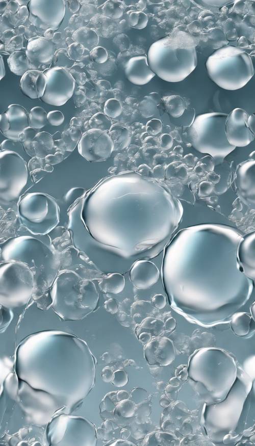 Seamless pattern of bubbles trapped in ice. Tapeta [9a3994de628249a09e9a]