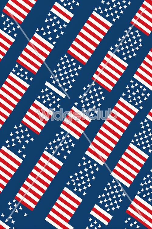子供向けのアメリカ国旗デザインの壁紙