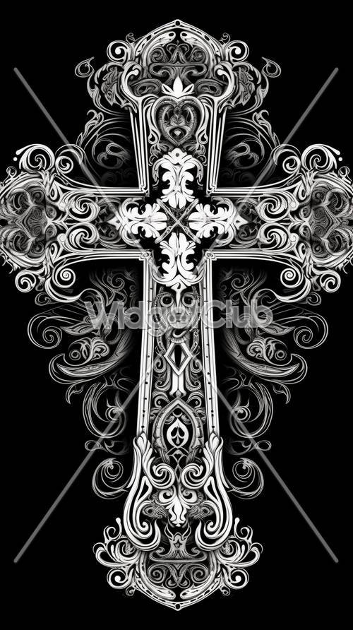 Богато украшенный готический крест