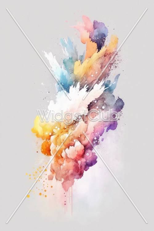 Explosión de salpicaduras de pintura colorida
