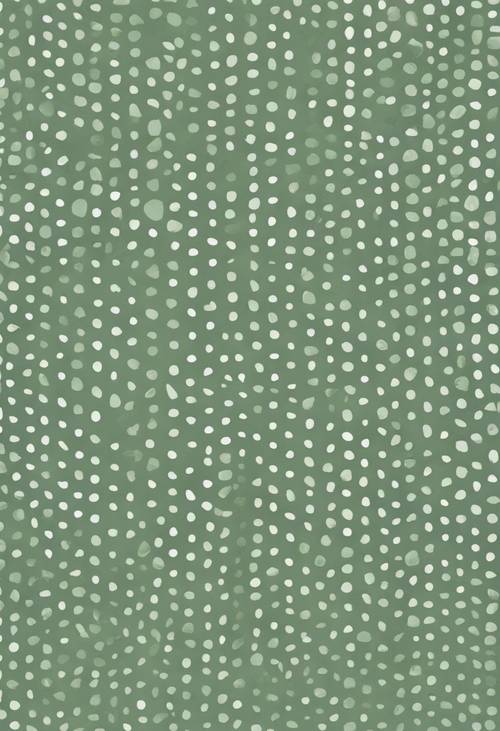 Pola polkadot hijau sage dalam berbagai ukuran