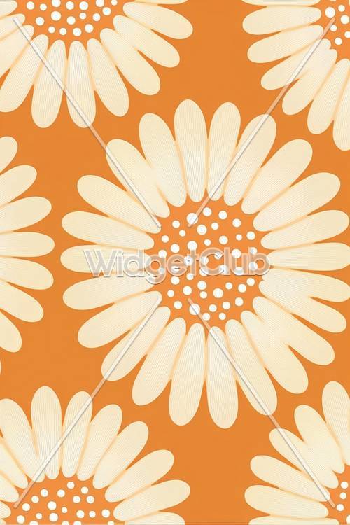 Bright Orange Daisy Design