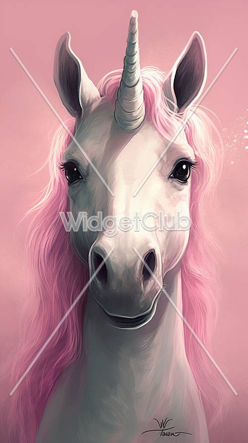 Pink Unicorn Wallpaper [7ee49b81b9224c57803a]