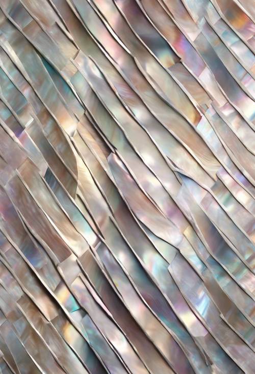 A seamless herringbone pattern made from shimmering mother-of-pearl. Tapet [1ef674fb726047cc947a]