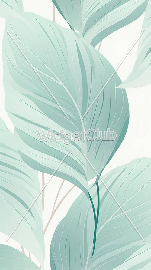 Design elegante con foglie verdi