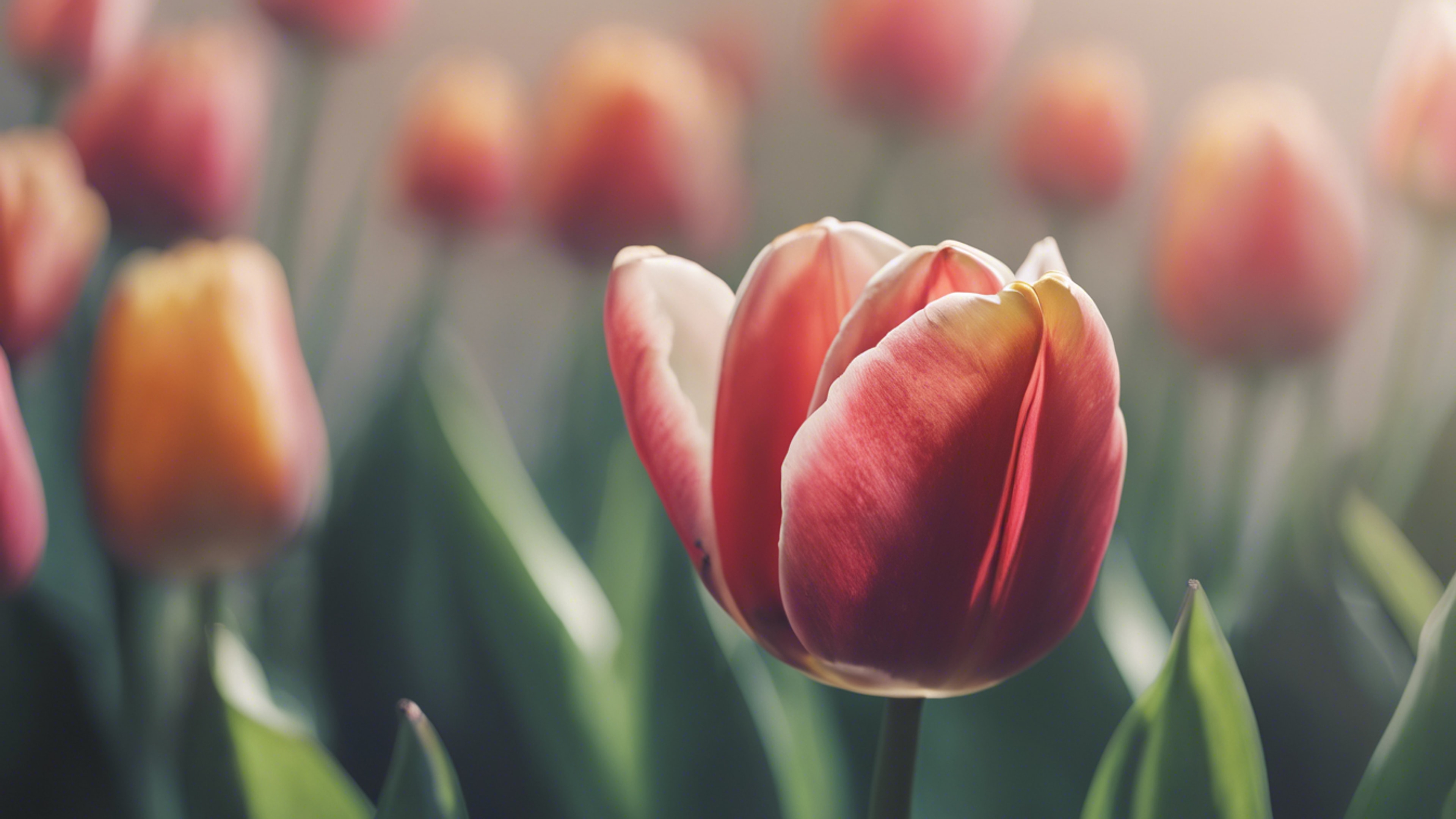 A gif of a tulip bud blooming into a gorgeous flower.壁紙[428323cdcf564b5a8788]