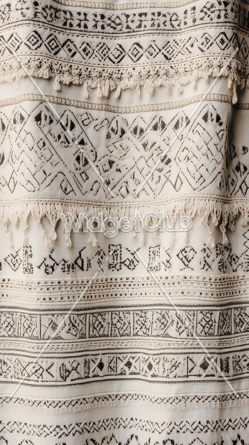 Traditional Tribal Patterns on Fabric Tapet [7556f2eff6334ebe8dda]