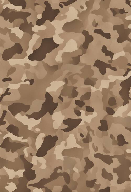 Motif camouflage dans des tons terreux de beige et de marron clair