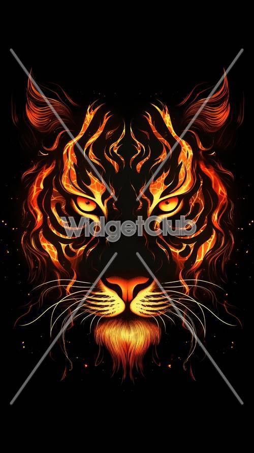 Fiery Tiger Illustration